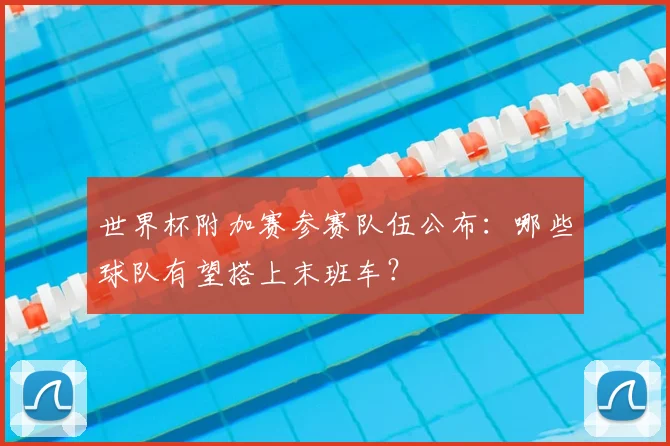 世界杯附加赛参赛队伍公布：哪些球队有望搭上末班车？