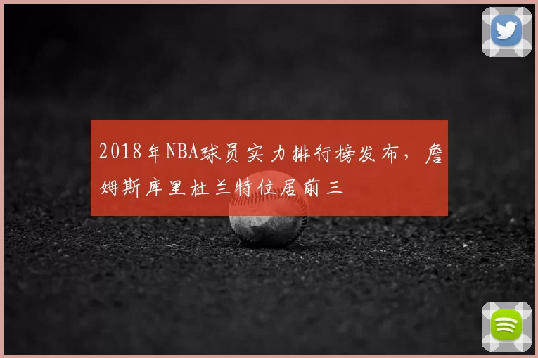 2018年NBA球员实力排行榜发布，詹姆斯库里杜兰特位居前三