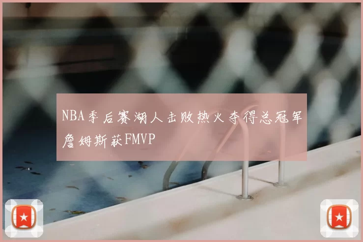 NBA季后赛湖人击败热火夺得总冠军詹姆斯获FMVP